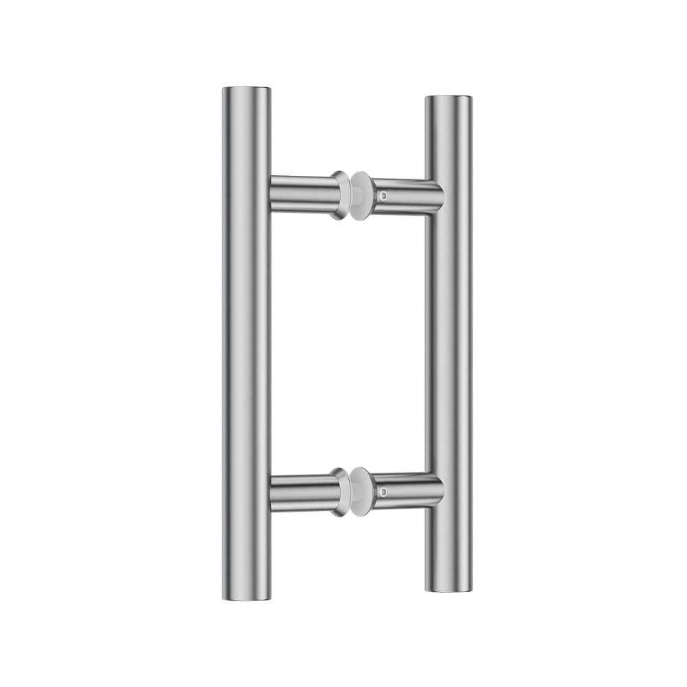 10 in. Back to Back Shower Door Handle in Silver, Stainless Steel Pull Handle for Multiple Specification Glass (1-Pair) price history on PriceWatchPro
