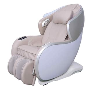 CirC 3 Beige Synthetic Leather Heated Zero Gravity SL Track Massage Chair with Bluetooth Speakers and Reversable Ottoman