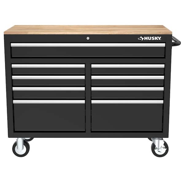 46 in. 9-Drawer Mobile Workbench in Black 46 in. 9-Drawer Mobile Workbench in Black