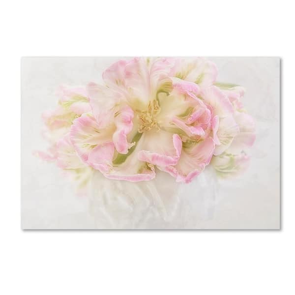 Trademark Fine Art 16 in. x 24 in. "Pink Parrot Tulips Bouquet" by Cora Niele Printed Canvas Wall Art