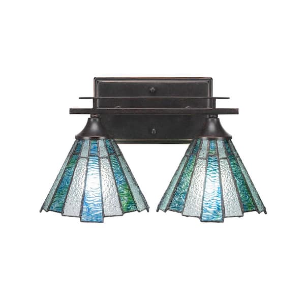 Unbranded Ontario 14.5 in. 2-Light Dark Granite Vanity Light