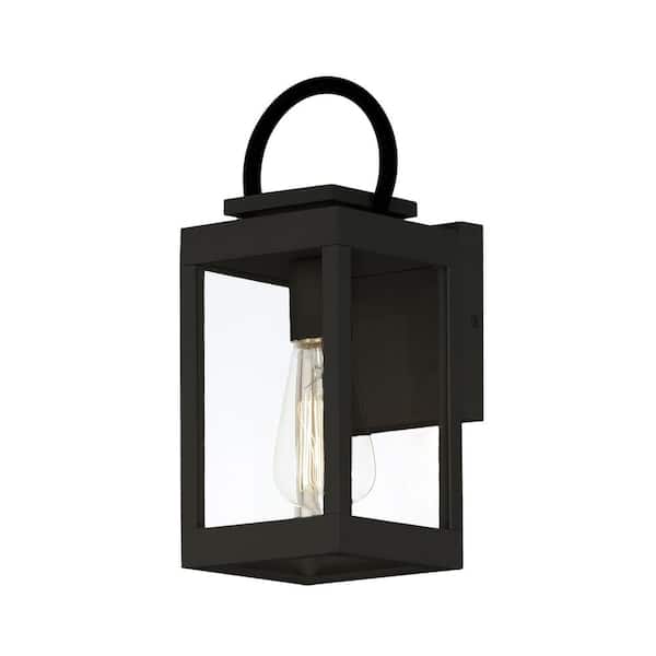 Maxim Lighting Nassau VX 1-Light Black Outdoor Hardwired Wall Lantern