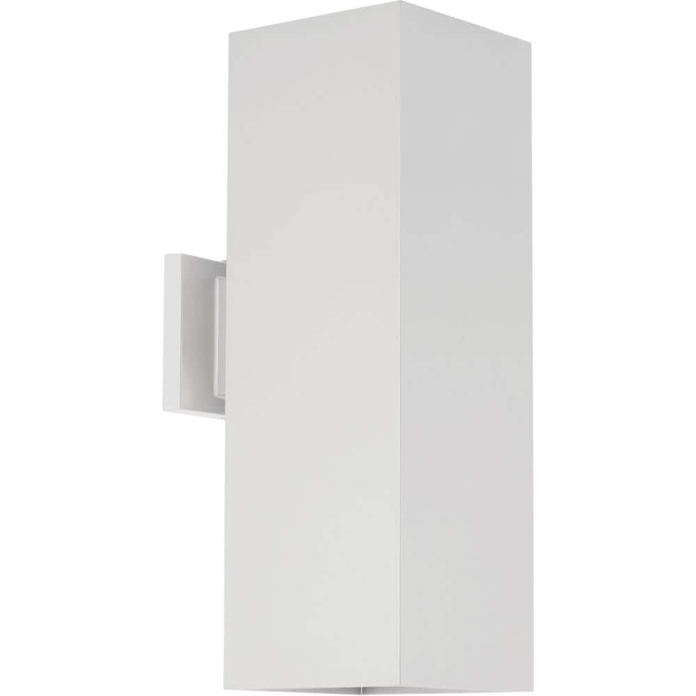 White 18" Dimmable LED Outdoor Wall Sconce