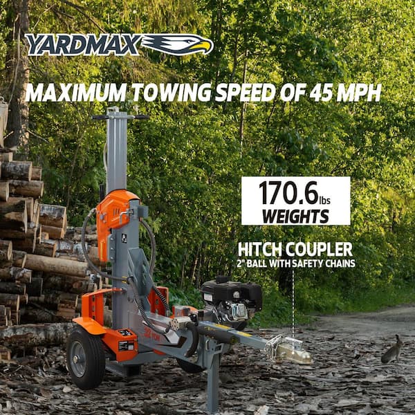 YARDMAX 32-Ton 208cc Gas 2-Way Half Beam Briggs and Stratton