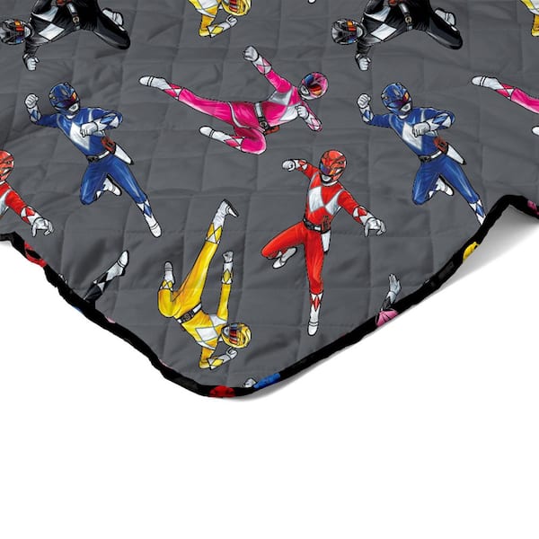 Power Rangers Rangers And Helmets Quilted Throw Blanket 60 x 80 in.