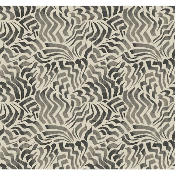 Unbranded Zora Wave Charcoal Black Wallpaper