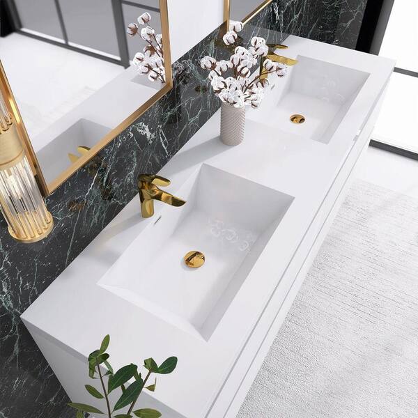 Staykiwi 70.9 in. W x 18.9 in. D x 21.7 in. H Double Sinks Wall
