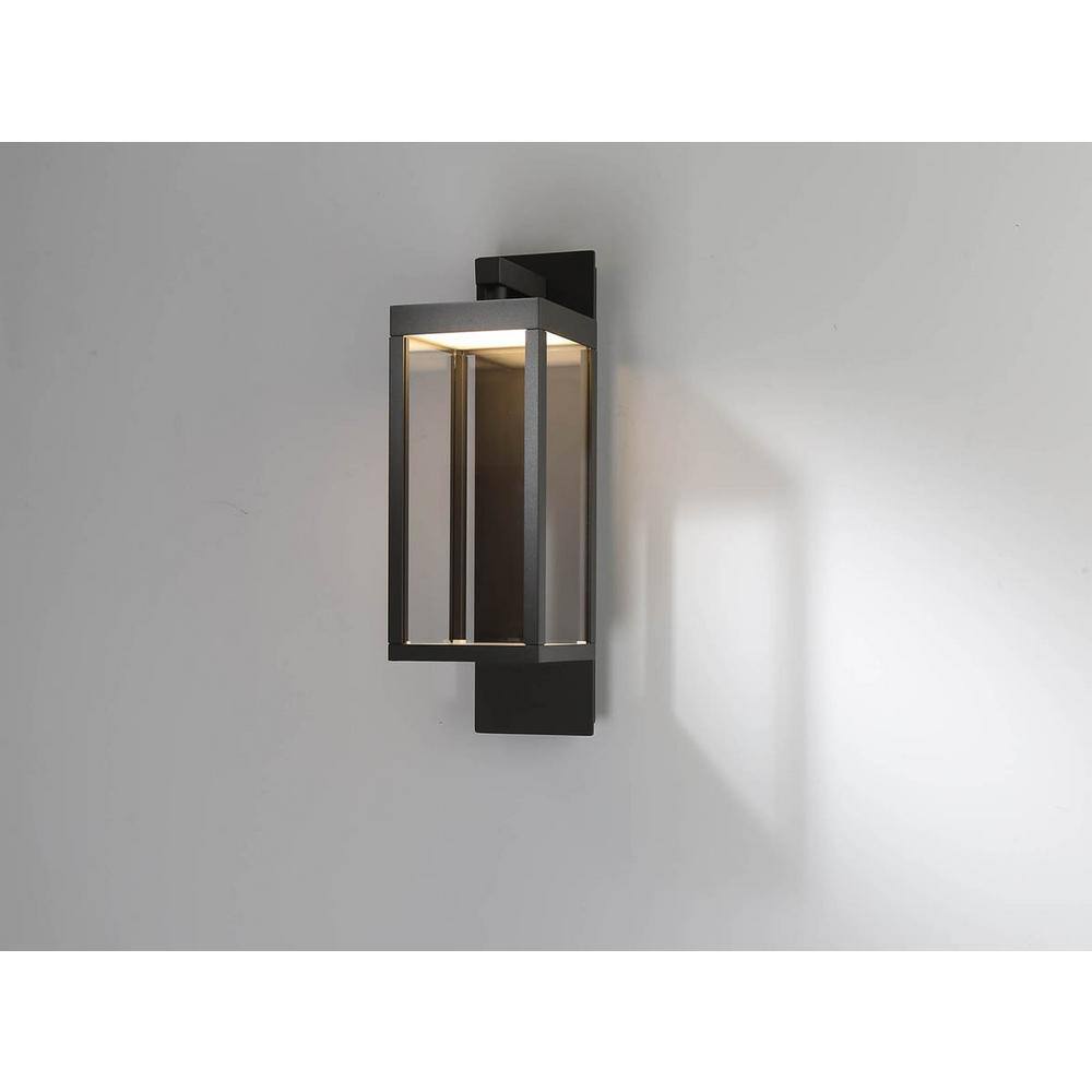 Graphite Grey LED Outdoor Wall Sconce with Clear Glass