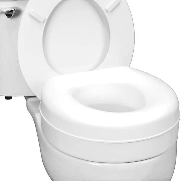 HealthSmart Deluxe Plastic Toilet Seat in White