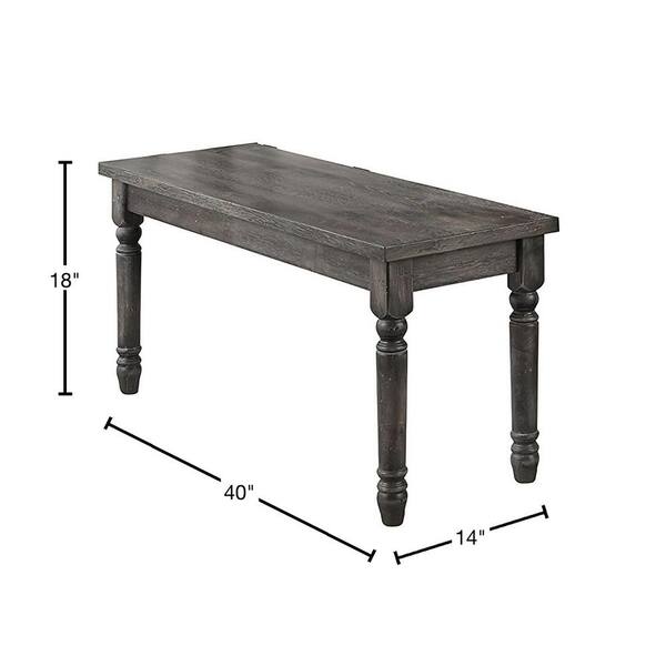 Acme Furniture Rocky Dining Table, Gray Oak. (Chairs