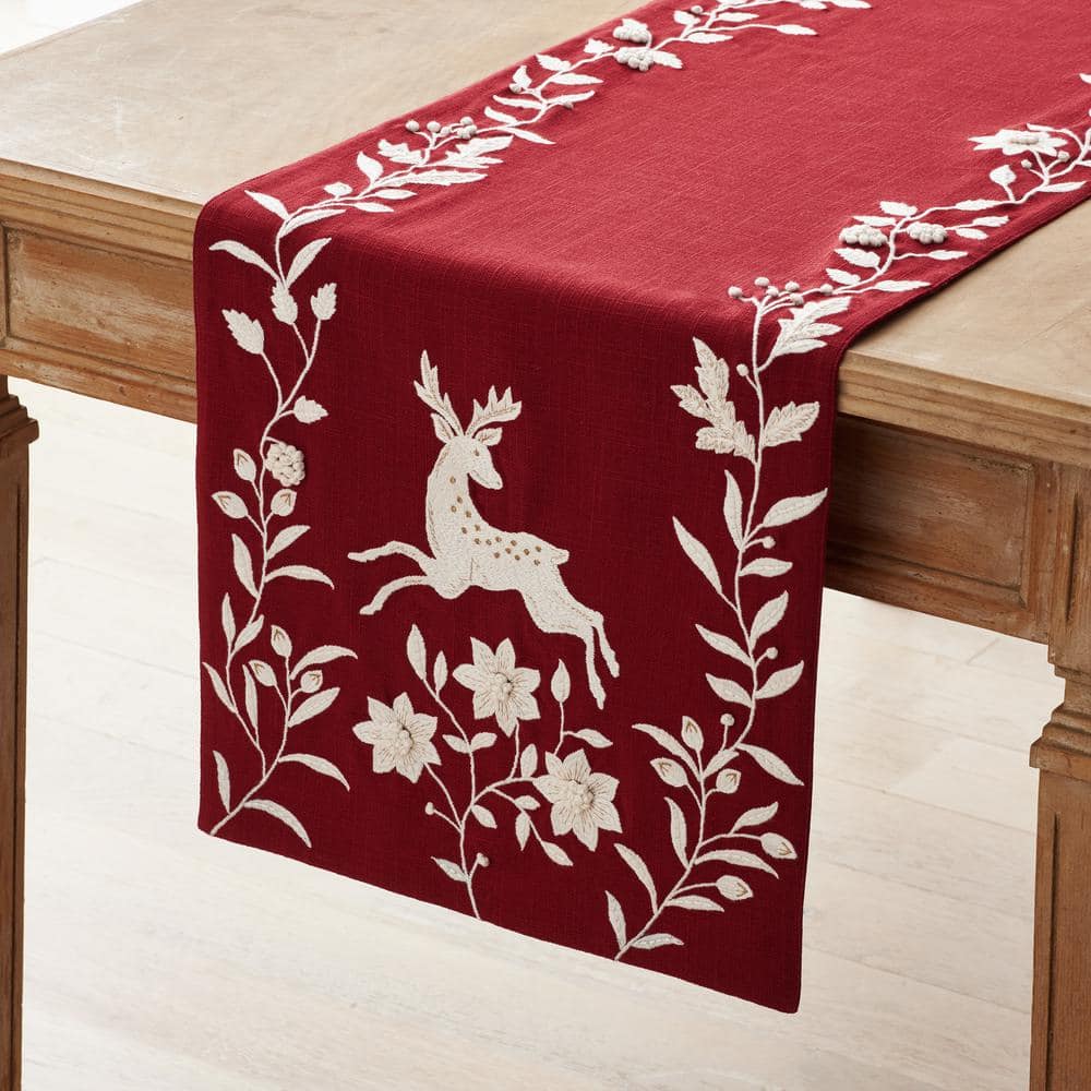 White Deerskin Table Runner cheapest #2140