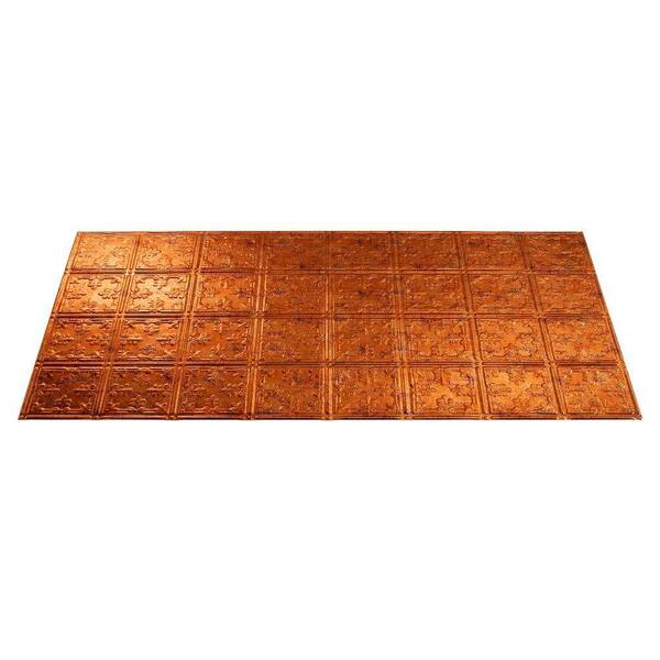 Fasade Traditional 10 2 ft. x 4 ft. Muted Gold Lay-in Ceiling Tile