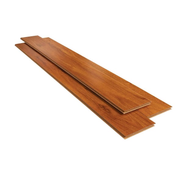 TrafficMaster Jatoba 8 mm T x 5.6 in. W Laminate Wood Flooring (18.7 sqft/case)