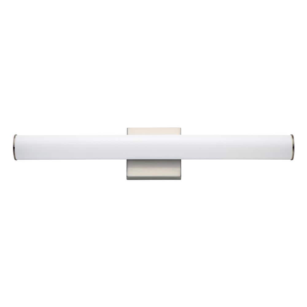 Rail 24 in. 1 Light Stainless Steel Satin Nickel LED Bath Vanity Light Bar with CCT Select price history on PriceWatchPro