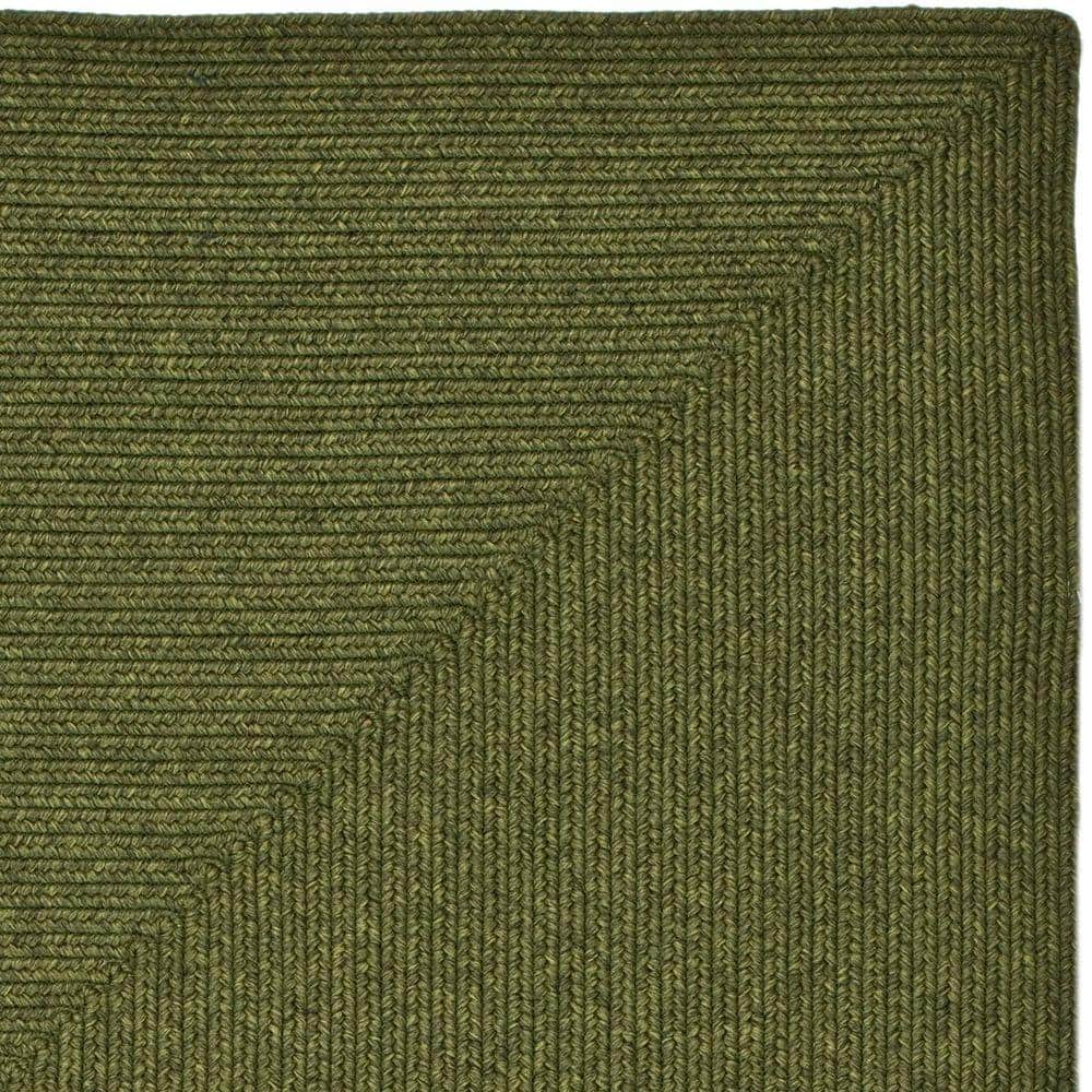 Handwoven Braided Cotton-Synthetic 6'x9' Reversible Area Rug in Green