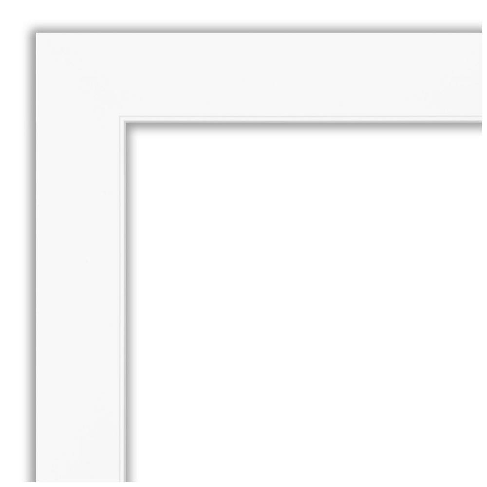 Cabinet White Beveled Bathroom Wall Mirror 33x27