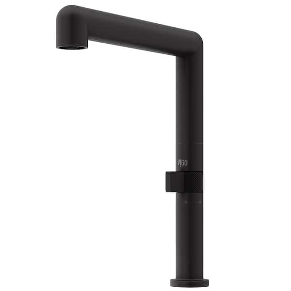 VIGO Jewel 11 in. H Single Handle Kitchen Bar Faucet in Matte Black