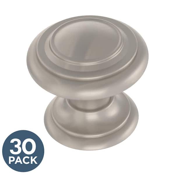 Franklin Brass Simple Double Ring 1-1/8 in. (28 mm) Nickel Round Cabinet Knob (30-Pack)
