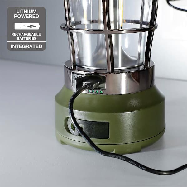 Defiant 300 Lumens Rechargeable Dimmable Lantern with String Light