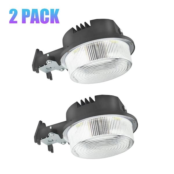 150-Watt Equivalent Integrated Outdoor LED Wall Pack, 2500 Lumens, Dusk to Dawn Outdoor Light (2-Pack)