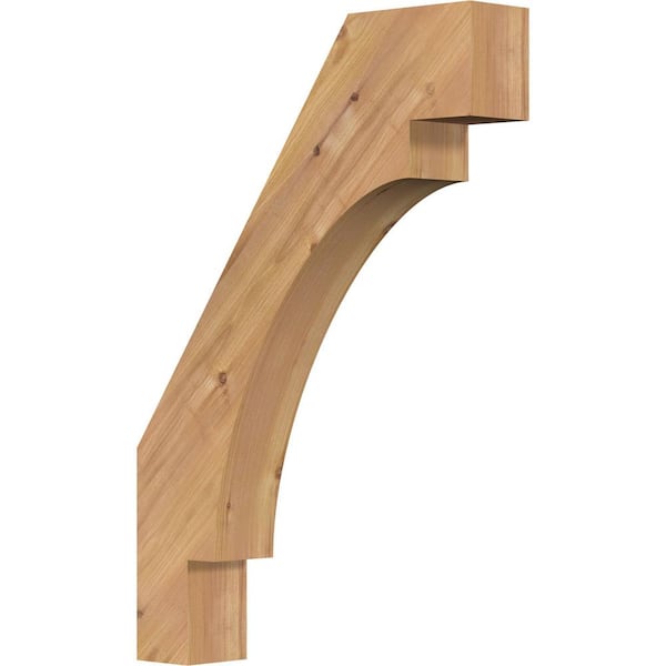 Ekena Millwork 3 1/2"W x 18"D x 26"H Merced Smooth Knee Brace, Western Red Cedar