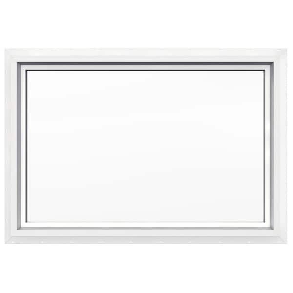 V-4500 36 in. x 24 in. White Vinyl Nailfin Picture Window with Low E, Argon, and No Grids
