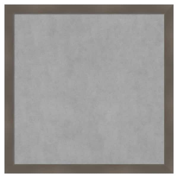 Amanti Art Edwin Clay Grey 26 in. x 26 in. Framed Magnetic Board