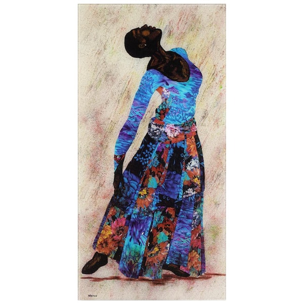 Empire Art Direct Her Beauty II Woman Frameless Reverse Printed Tempered Art Glass Wall Art, 72 in. x 36 in.
