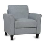 Gray Fabric Upholstery Arm Chair