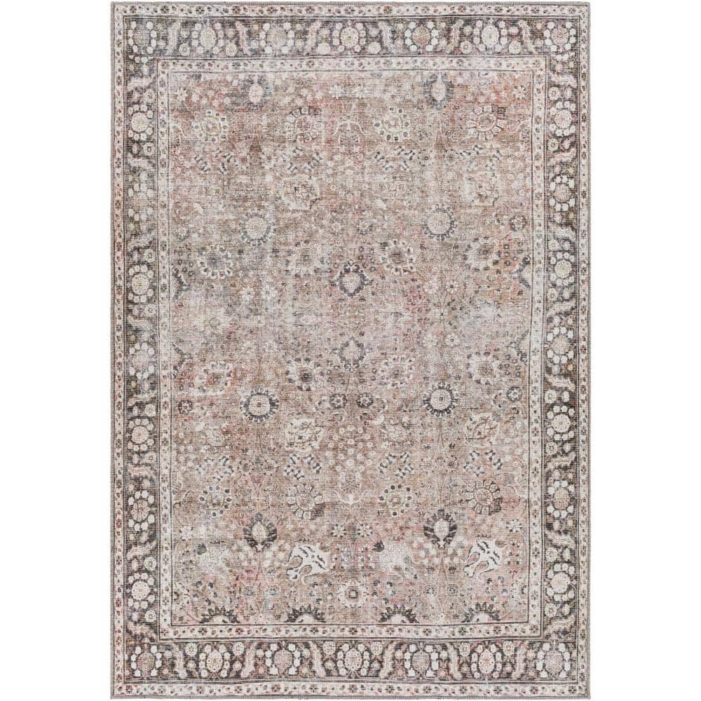 Vernon Taupe/Rose 8 ft. x 10 ft. Indoor Machine-Washable Area Rug price history on PriceWatchPro