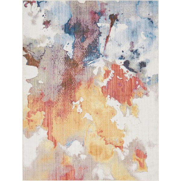 Unique Loom Downtown Collection by Jill Zarin Multi 9 ft. x 12 ft. Area Rug