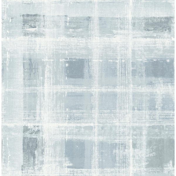SCOTT LIVING Blue Stuart Peel and Stick Vinyl Wallpaper Sample