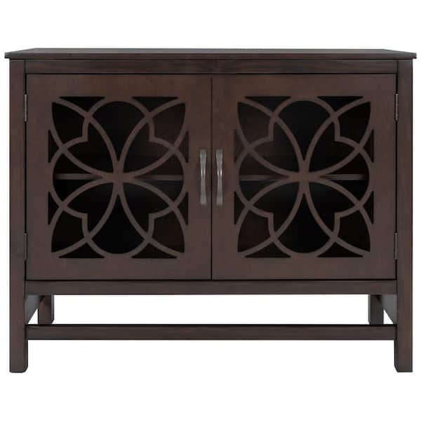 Brown Wood Accent Buffet Sideboard, Dining Room Furniture Buffet Sideboard