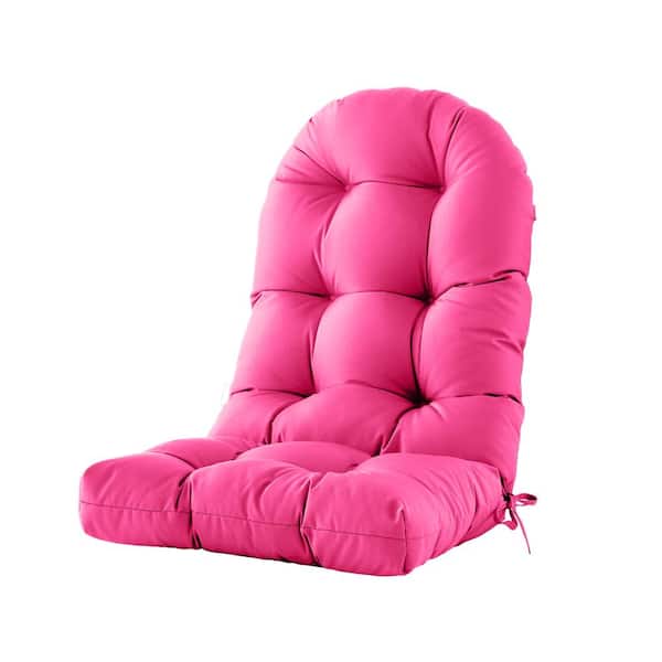 High-Back Seat Cushion - 48"x21"x4"Outdoor Adirondack Chair Cushion for Patio Furniture with Tie,Pink