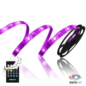 15 ft. Plug-In Smart Remote Controlled Integrated LED Color Changing Strip Light (1-Strip)