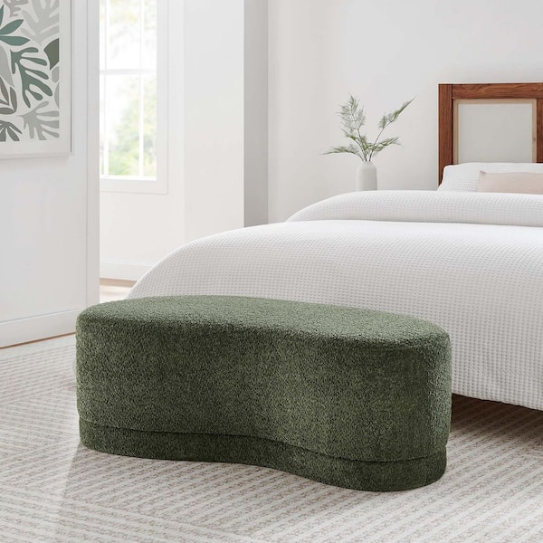 MODWAY Nimbus 48 in. Upholstered Ottoman Bench in Sage EEI-6816