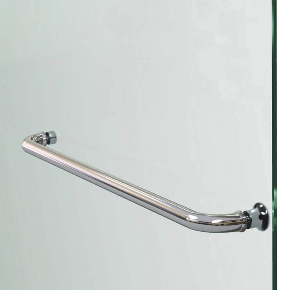 Aqua Ultra Frameless Clear Glass Shower Kit with Brushed Nickel Hardware