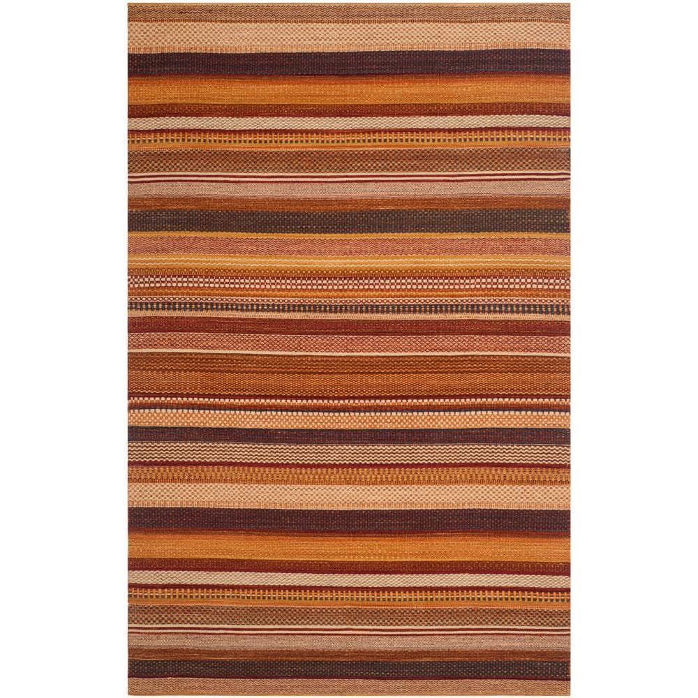 Kilim KLM951 Hand Woven Area Rug - Rust - 8'x10' - Safavieh.