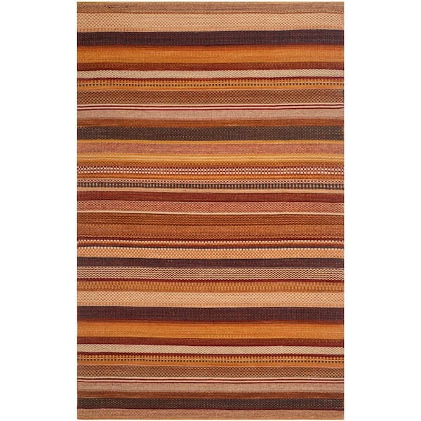 SAFAVIEH Kilim Rust 8 ft. x 10 ft. Striped Area Rug