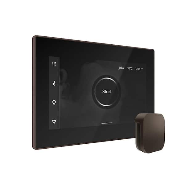 XDream Steam Shower Control Package with iSteamX Control and Linear Steamhead in Black Oil-Rubbed Bronze