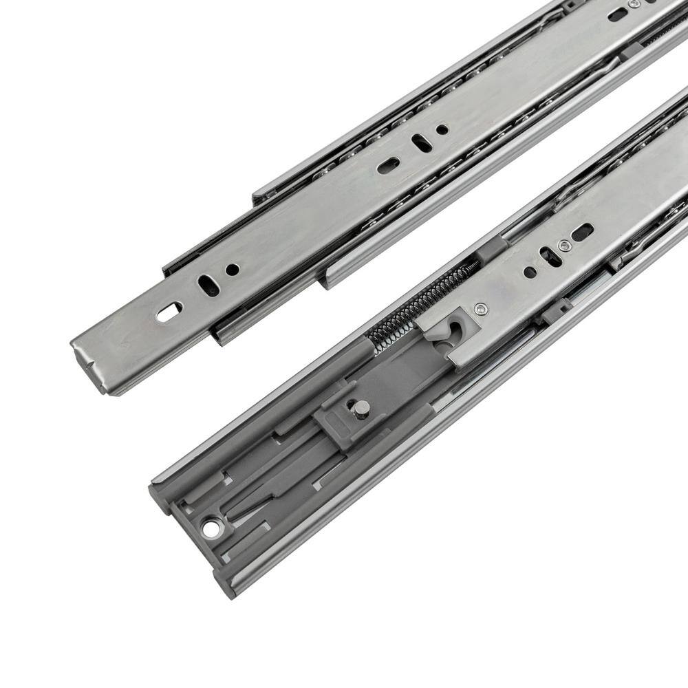 HICKORY HARDWARE 22 in. Cadmium Side Mount Soft Close Full Extension Drawer  Slide (Pack of 5) P1055/22-2C-5B - The Home Depot