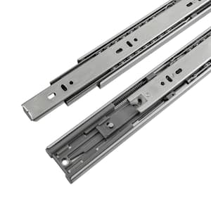 Drawer Slide Side Mount Soft Close Full Extension 22 in. Cadmium Finish (2-Pair)