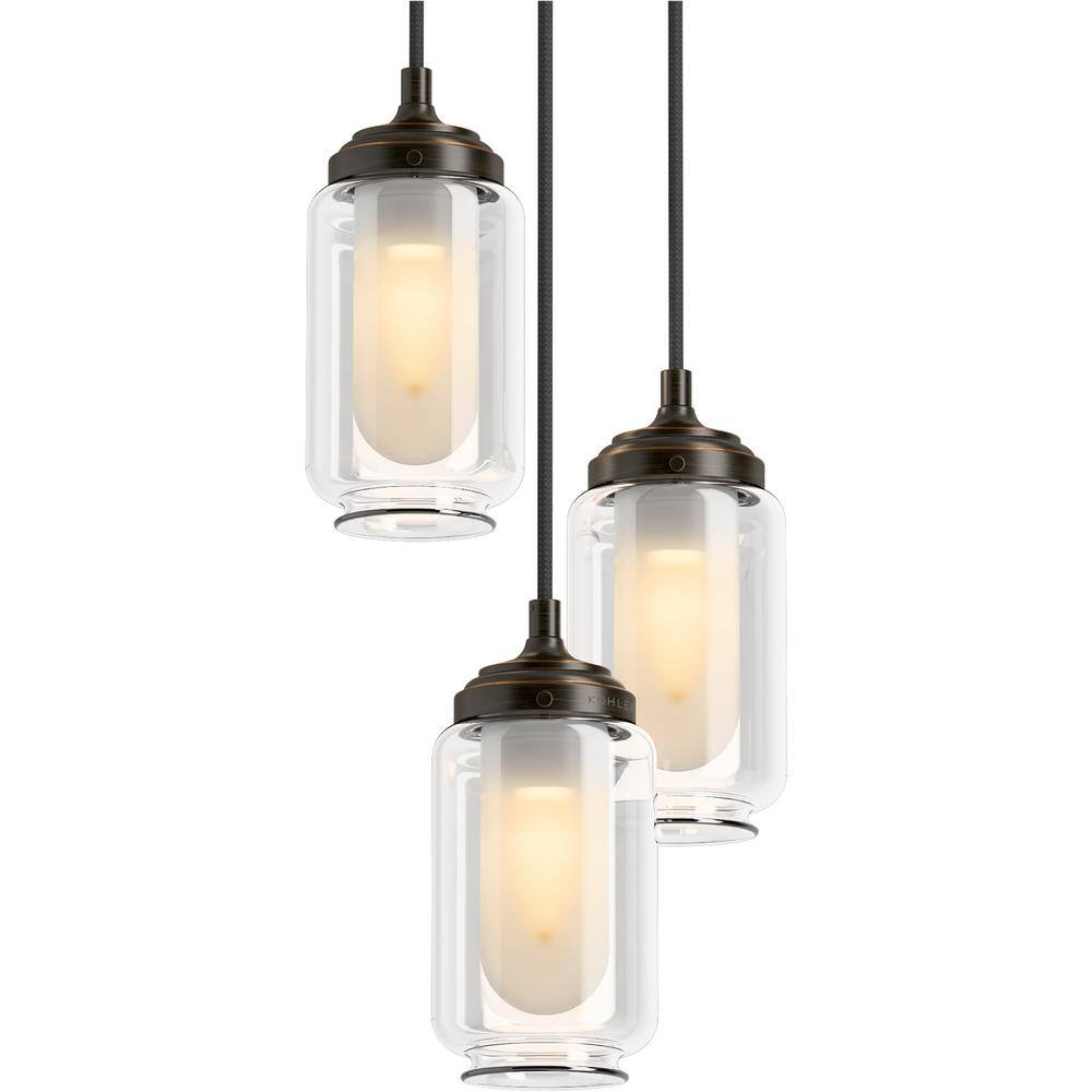 Artifacts Vintage Charm Polished Nickel & Glass Adjustable Pendant Light