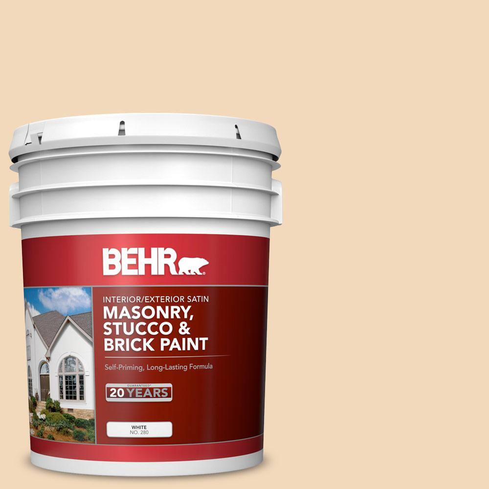 5 gal. #M250-2 Golden Pastel Satin Interior/Exterior Masonry, Stucco and Br