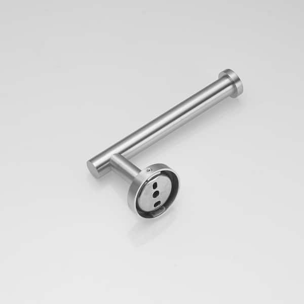 BWE Traditional Double Post Spring Wall Mounted Towel Bar Toilet Paper  Holder in Brushed Nickel PH004-N - The Home Depot