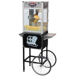 Palace 16 oz. Hot Oil Stainless Steel Popcorn Popper Machine with Cart