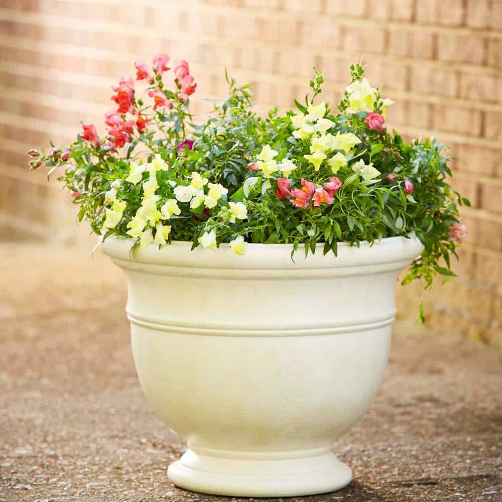 Ivory Resin Composite Outdoor Planter Urn