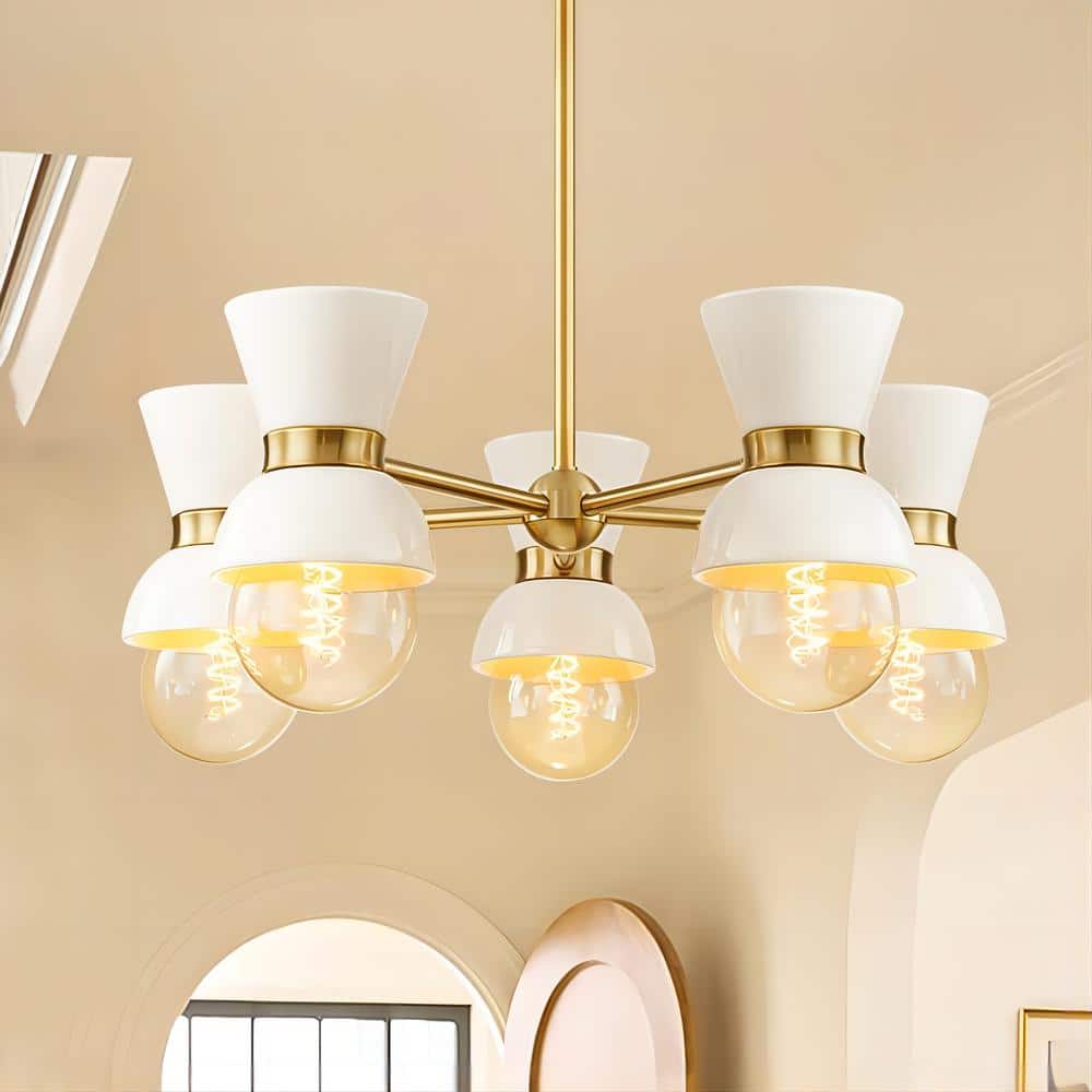 KWOKING Lighting Minimalist Bubble Chandelier with Milk