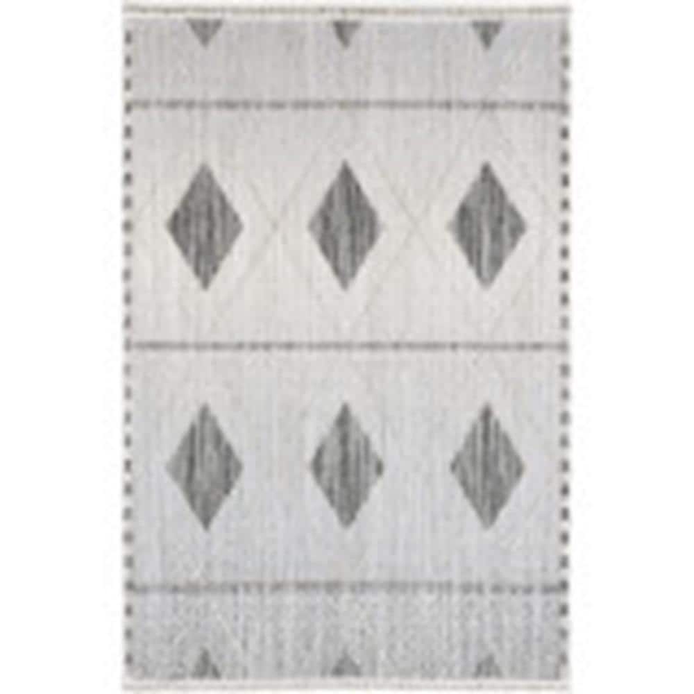 Lavera Geometric Elevated Diamonds Light Gray 5 ft. x 8 ft. Indoor Rectangle Area Rug price history on PriceWatchPro