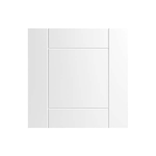 WeatherStrong Sanibel 13 in. W x 0.75 in. D x 13 in. H White Cabinet Door Sample Shell White Matte